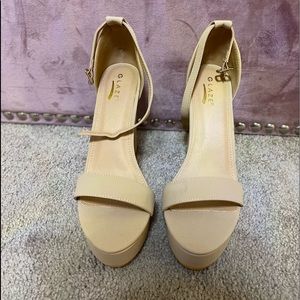 Brand new nude ankle wrap sandals
